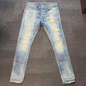 John Elliott Light Blue Distressed Skinny Jeans - The Cast 2/ Gulch